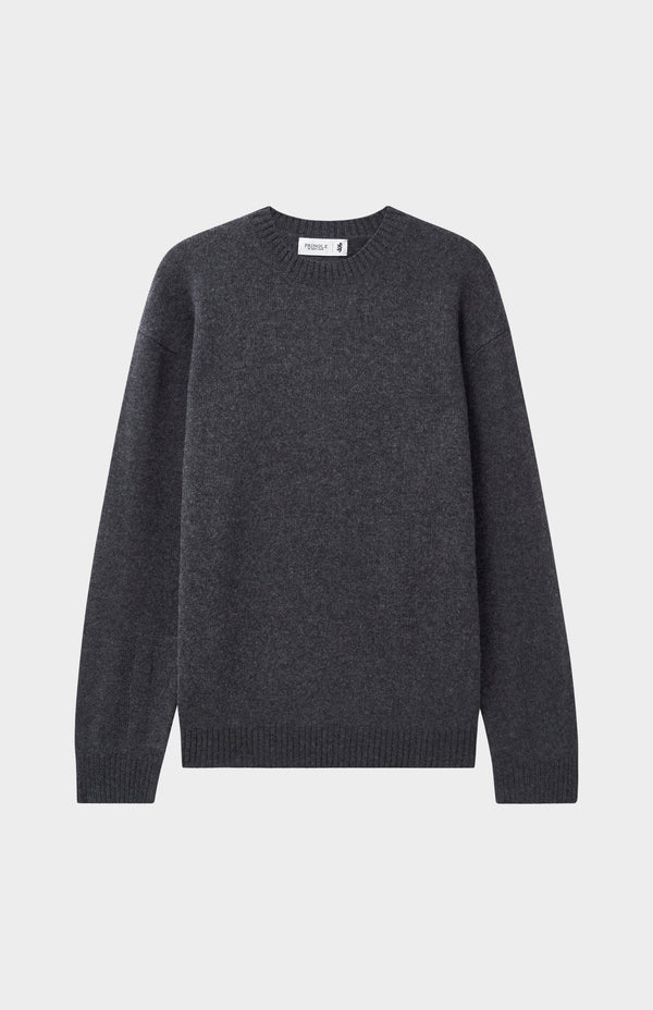 Pringle Of Scotland Men's Round Neck Cashmere Jumper In Charcoal