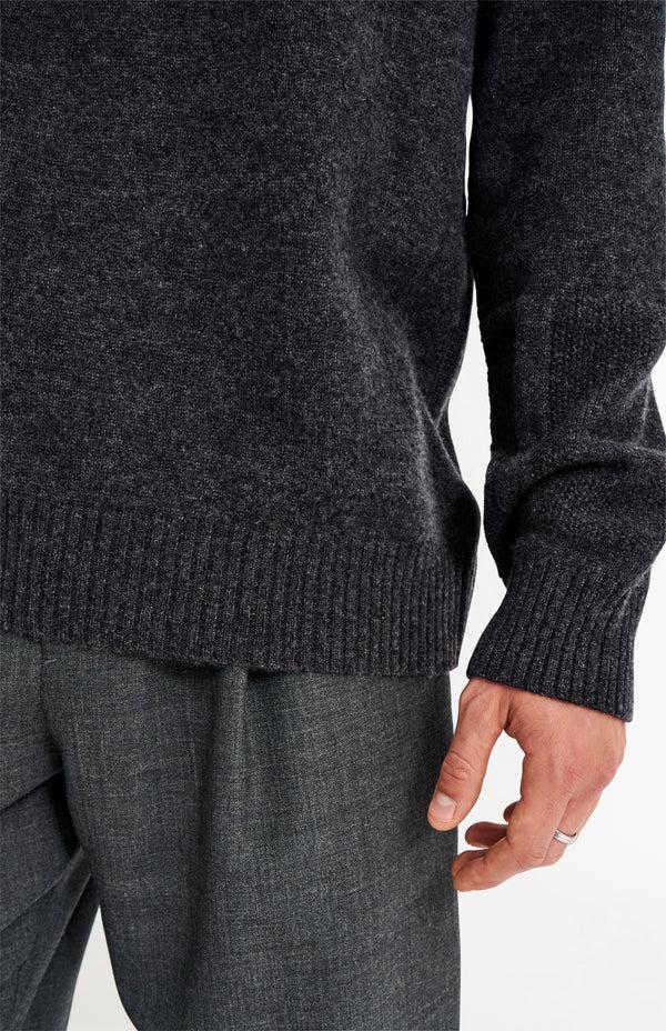 Pringle Of Scotland Men's Round Neck Cashmere Jumper In Charcoal