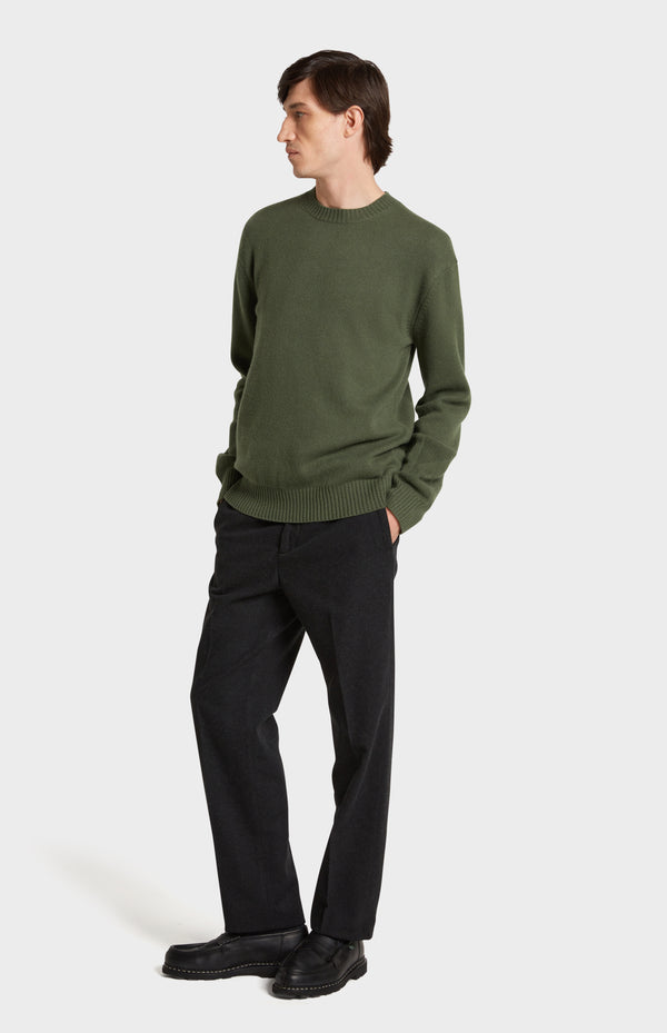 Pringle Of Scotland Men's Round Neck Cashmere Jumper In Evergreen