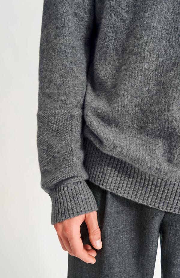 Pringle Of Scotland Men's Round Neck Cashmere Jumper In Grey Melange