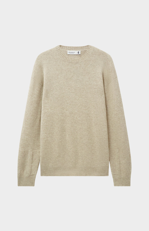 Pringle Of Scotland Men's Round Neck Cashmere Jumper In Oatmeal