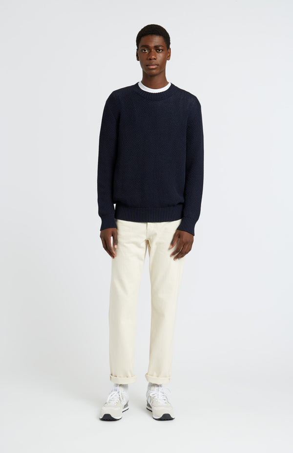 Pringle Of Scotland Men's Round Neck Cotton Jumper In Navy