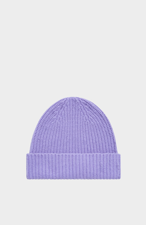 pringle of scotland Lambswool Beanie In Lavender