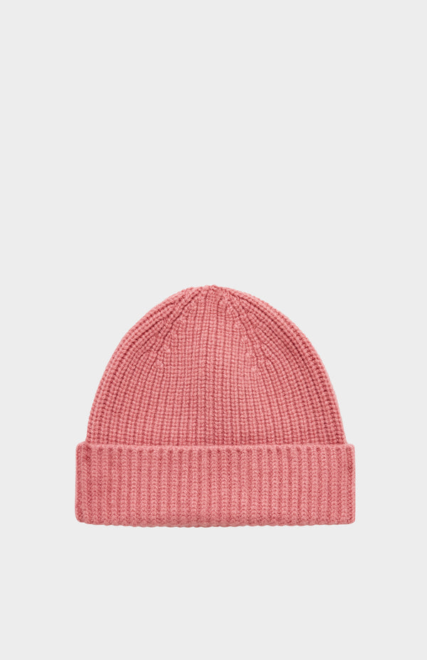 pringle of scotland Lambswool Beanie In Sand Rose