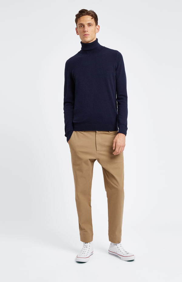 pringle of scotland Scottish Cashmere Roll Neck Jumper In Ink