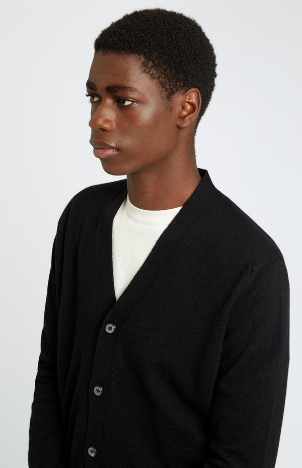 Pringle Of Scotland V Neck Cashmere Cardigan In Black
