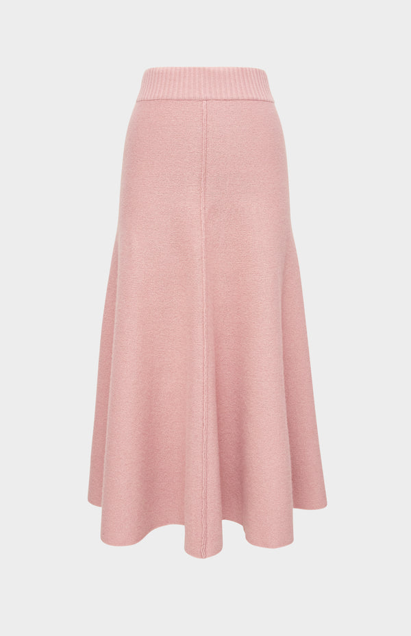 Pringle Of Scotland Women's Cashmere Blend Midi Skirt In Dusty Pink