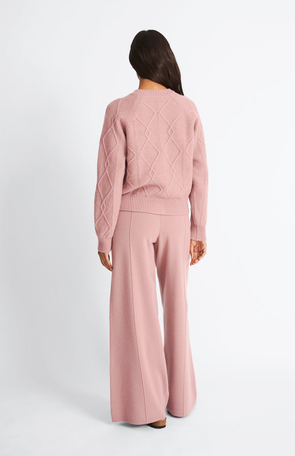 Pringle Of Scotland Women's Cashmere Blend Trousers In Dusty Pink