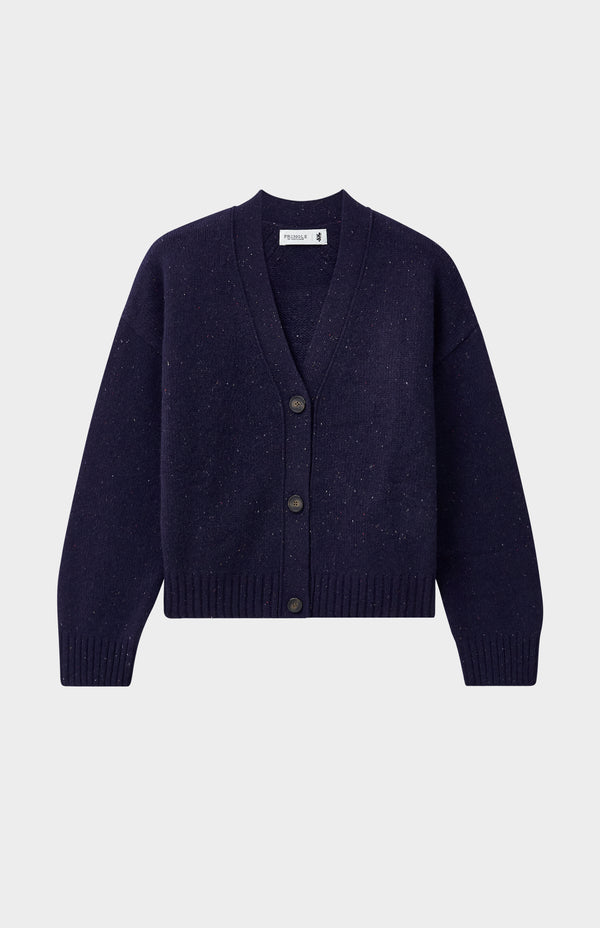 Pringle Of Scotland Womens Chunky Cashmere Cardigan In Indigo