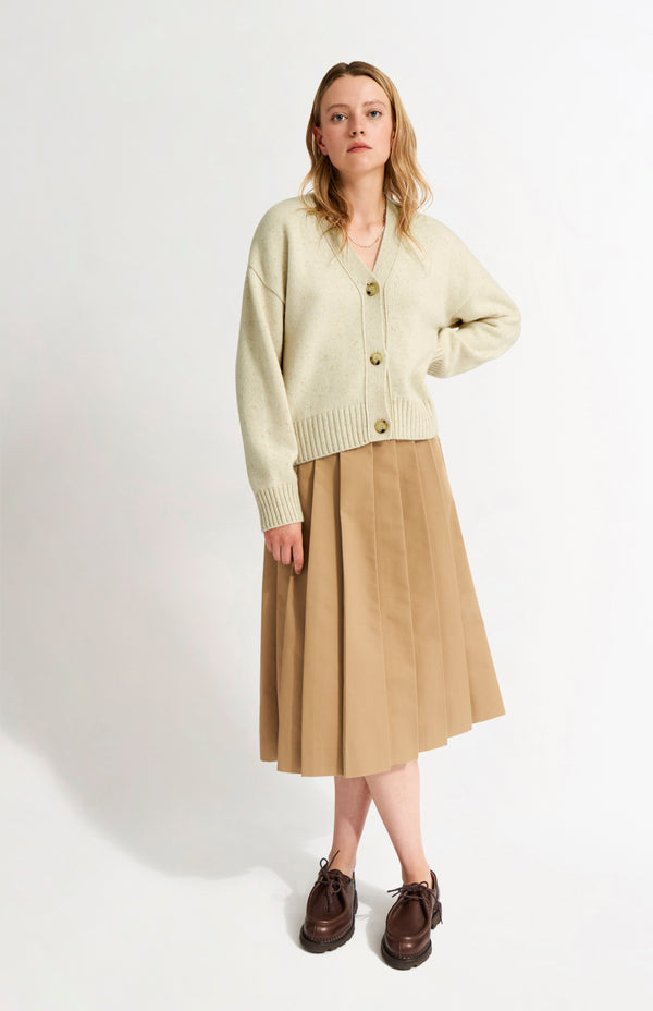 Pringle Of Scotland Womens Chunky Cashmere Cardigan In Ivory