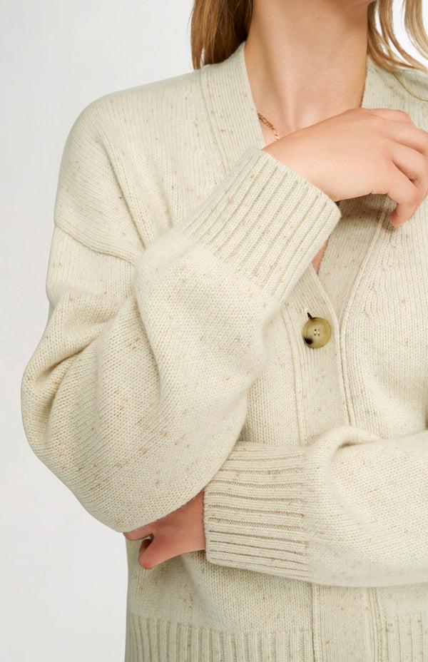 Pringle Of Scotland Womens Chunky Cashmere Cardigan In Ivory
