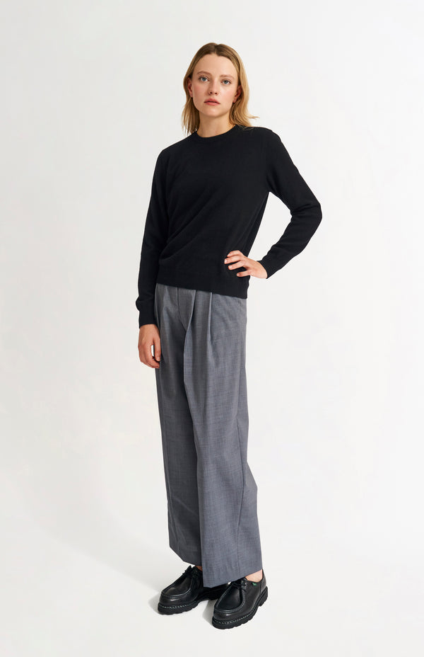 Pringle Of Scotland Womens Classic Round Neck Cashmere Jumper In Black