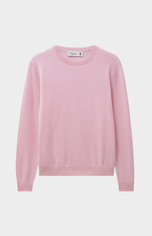 Pringle Of Scotland Womens Classic Round Neck Cashmere Jumper In Pink