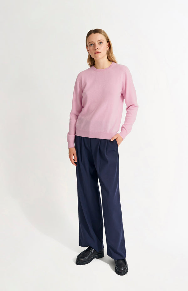 Pringle Of Scotland Womens Classic Round Neck Cashmere Jumper In Pink