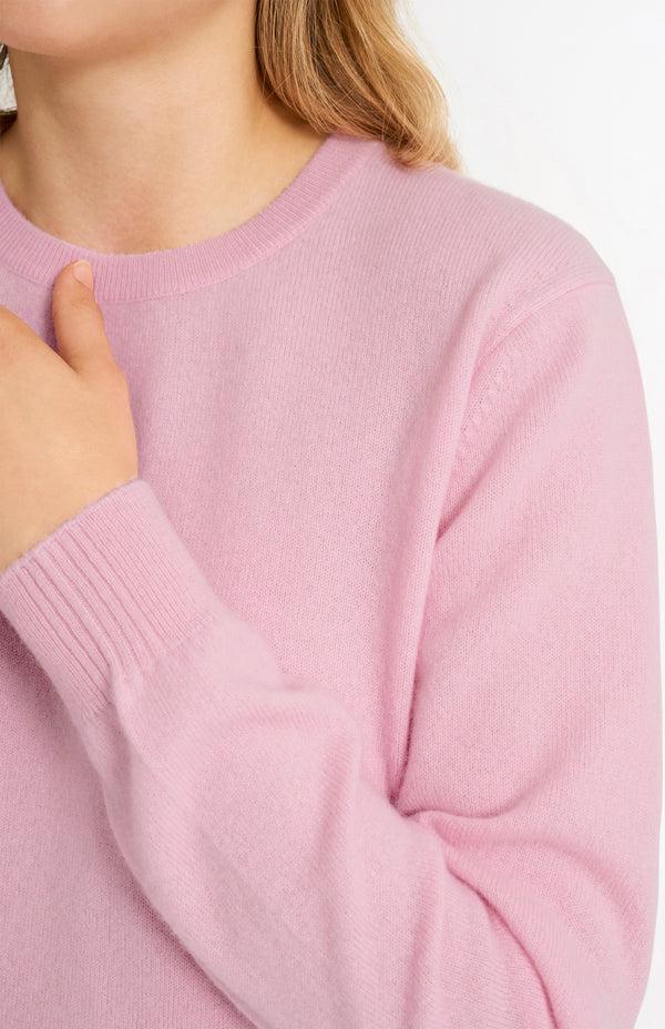 Pringle Of Scotland Womens Classic Round Neck Cashmere Jumper In Pink