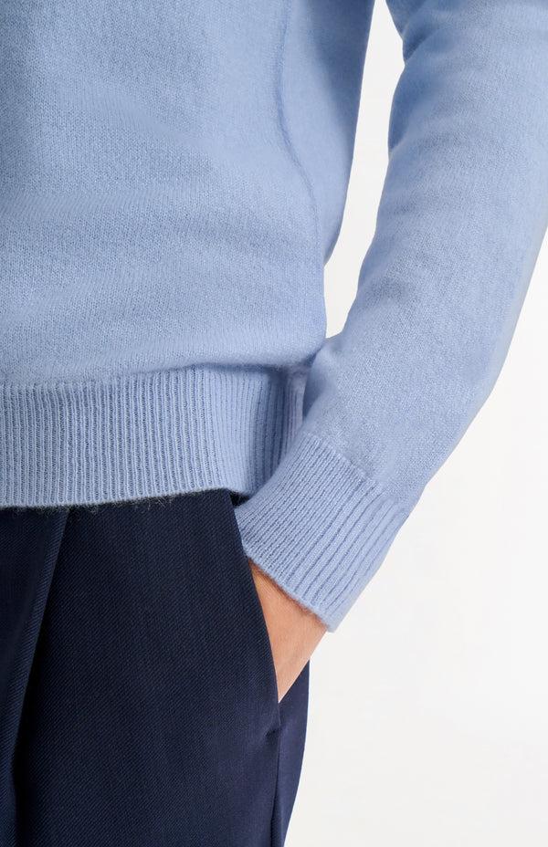 Pringle Of Scotland Womens Classic Round Neck Cashmere Jumper In Sky Blue