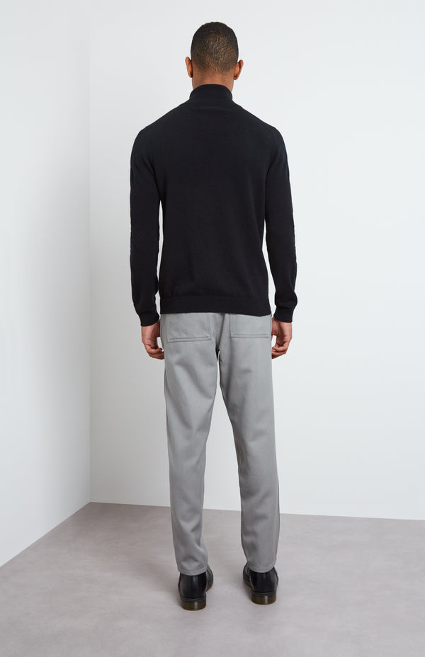 Pringle Of Scotland Zip Neck Cashmere Jumper In Black