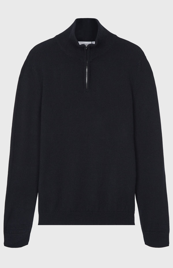 Pringle Of Scotland Zip Neck Cashmere Jumper In Black
