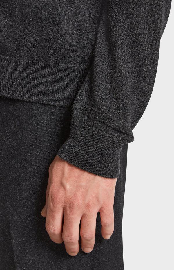 Pringle Of Scotland Zip Neck Cashmere Jumper In Charcoal