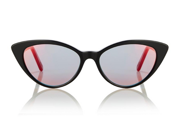 Prism ACCRA Sunglasses | Black Bio Acetate With Red Lens