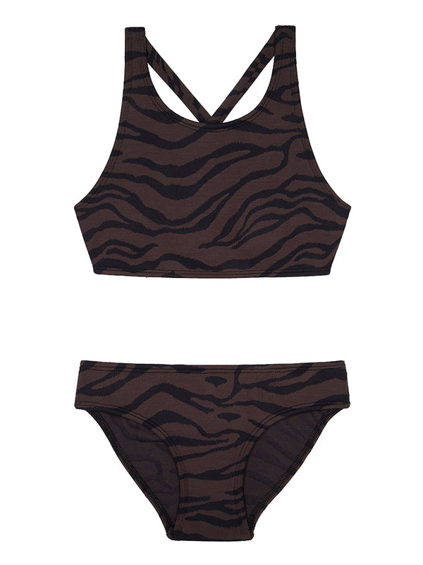 prism GIRLS' BENIRRAS TOP & BIARRITZ BOTTOMS Bikini Set | Tiger