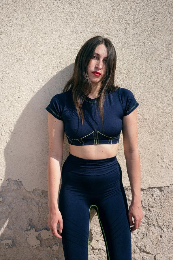 Prism MINDFUL T-Shirt | Eclipse With Neon Contour Stitching