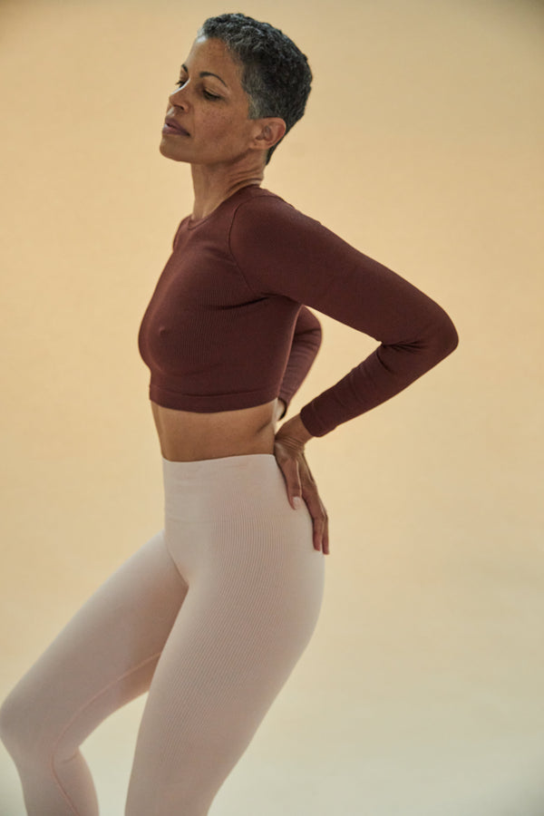 Prism AWAKEN Ribbed Leggings | Blush