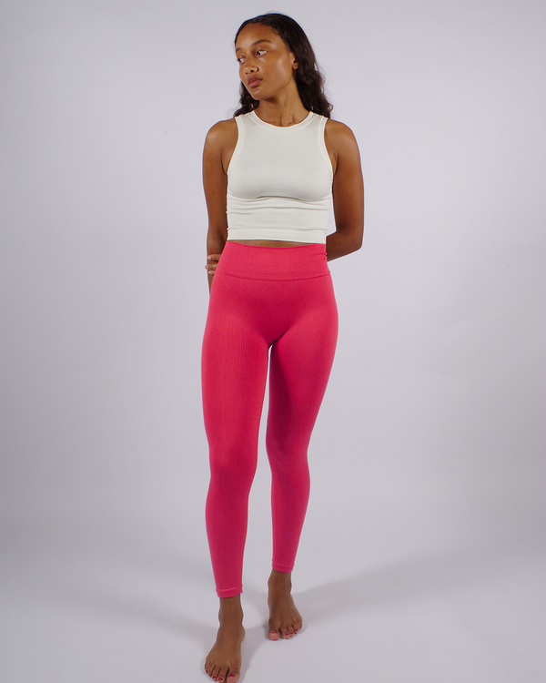 Prism AWAKEN Ribbed Leggings | Cerise