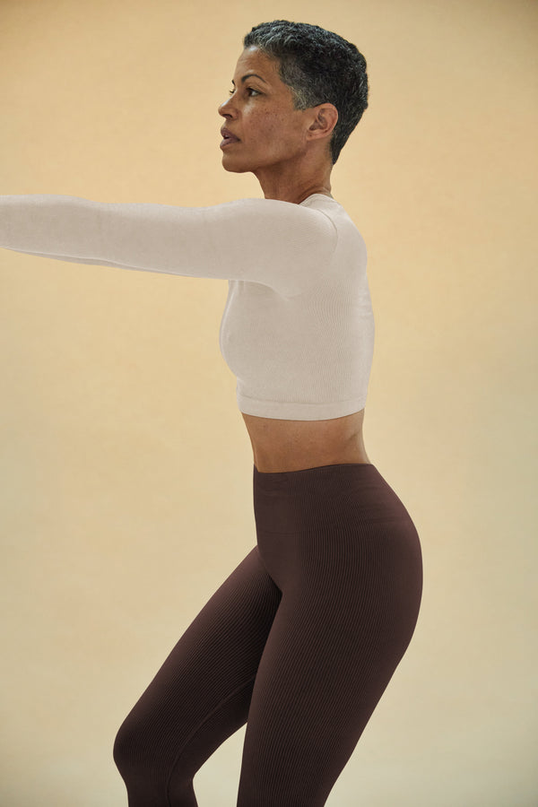 Prism AWAKEN Ribbed Leggings | Chocolate Brown