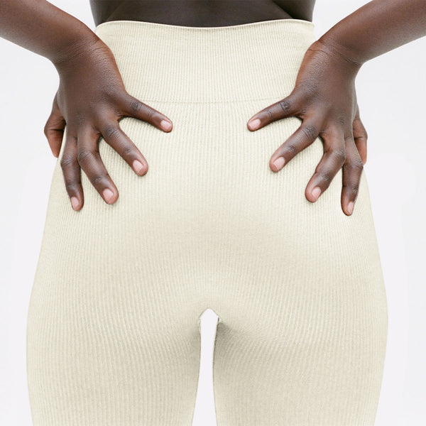 Prism AWAKEN Ribbed Leggings | Cream