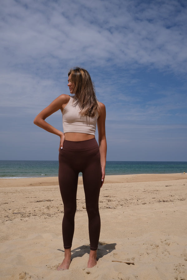 Prism AWAKEN Ribbed Leggings | Maroon