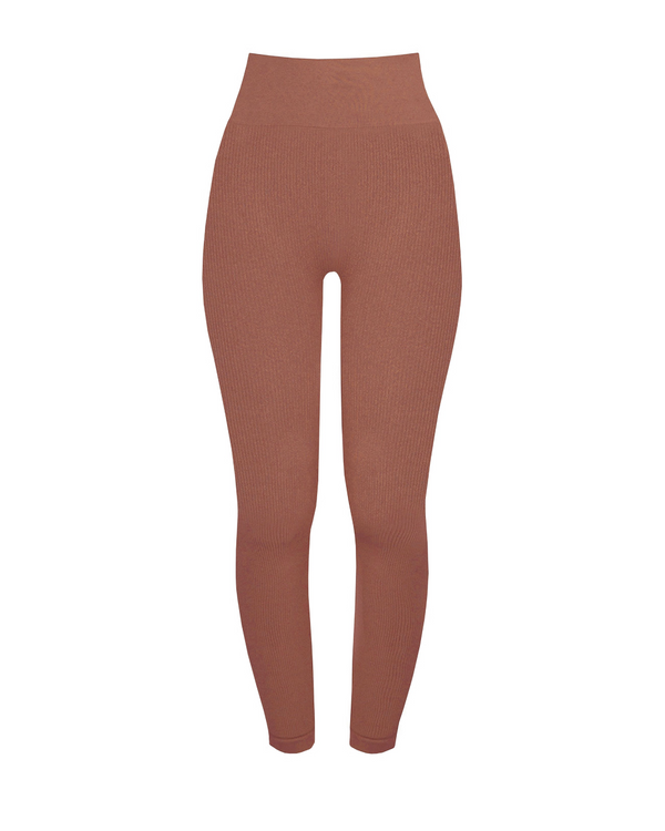 prism AWAKEN Ribbed Leggings | Rusty Pink
