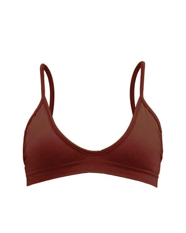 prism BLISSFUL Bikini Bra Top | Maroon