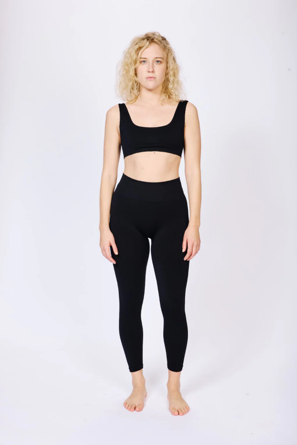 Prism BLITHE Wide Ribbed Leggings | Black