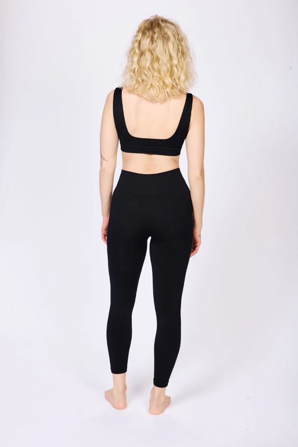 Prism BLITHE Wide Ribbed Leggings | Black