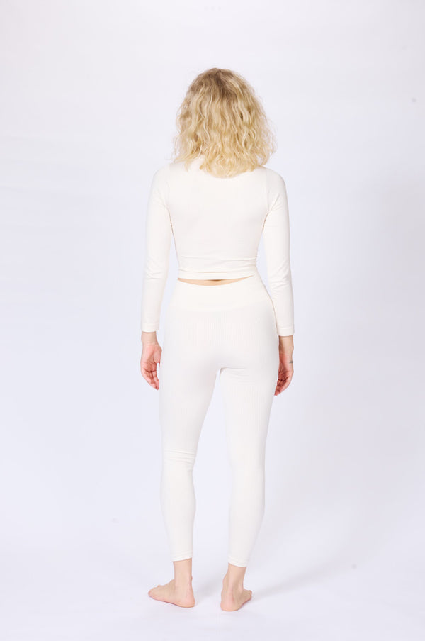 Prism BLITHE Wide Ribbed Leggings | Cream