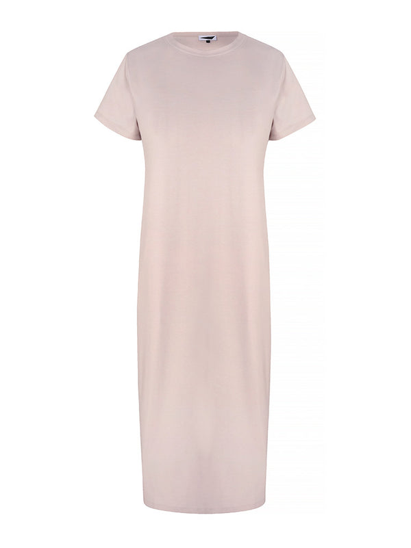 prism CREW NECK T-SHIRT DRESS | Powder Pink