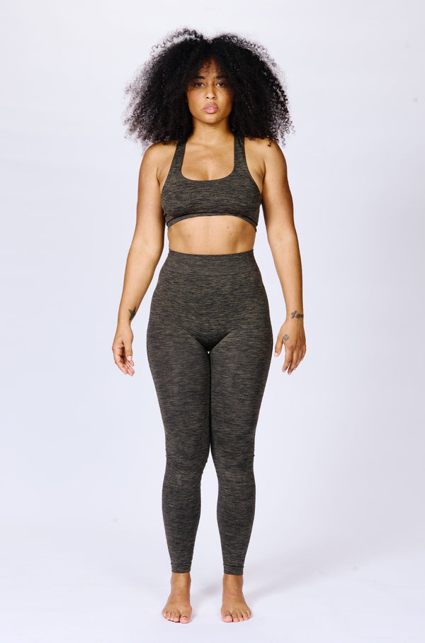 Prism ELATED Bra Top | Olive Marl