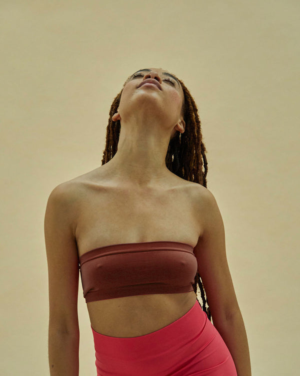 Prism ENAMOURED Bandeau Bikini Bra Top | Maroon