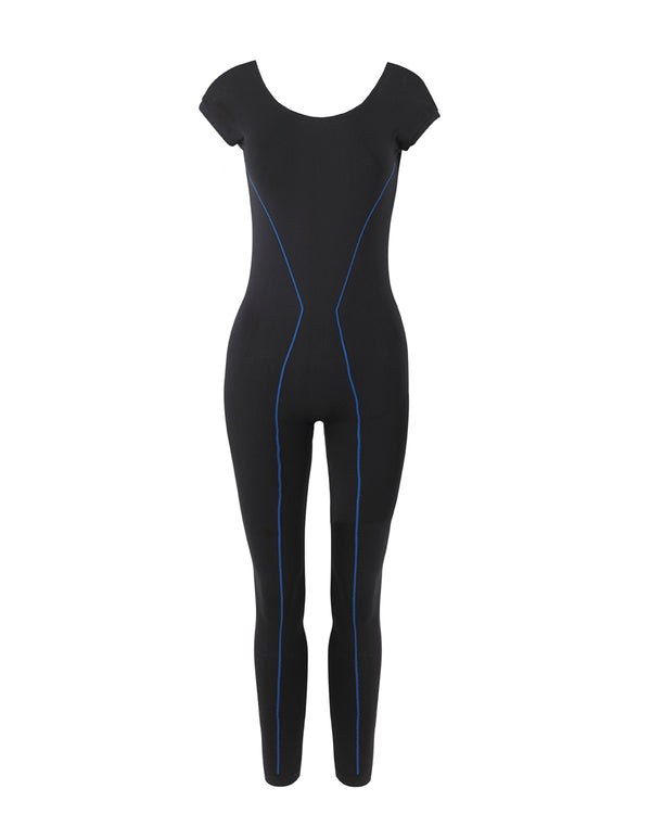 prism ENLIGHTENED Unitard | Black & Blue Lines
