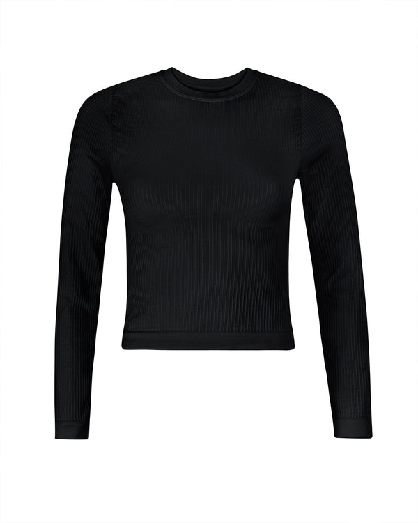 prism EQUILIBRIUM Wide Ribbed Top | Black