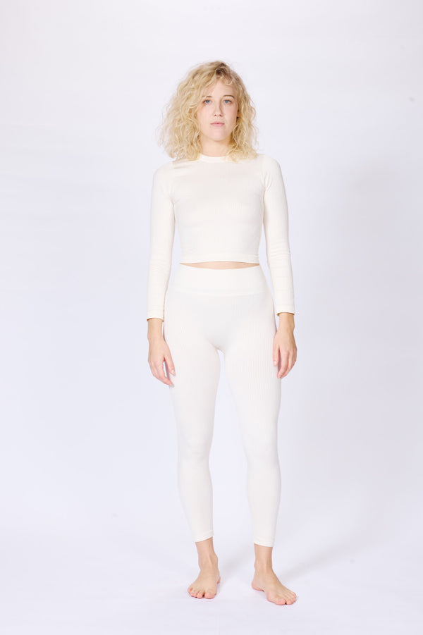 Prism EQUILIBRIUM Wide Ribbed Top | Cream