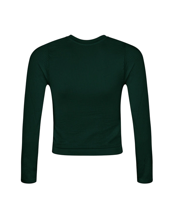 Prism EQUILIBRIUM Wide Ribbed Top | Dark Green