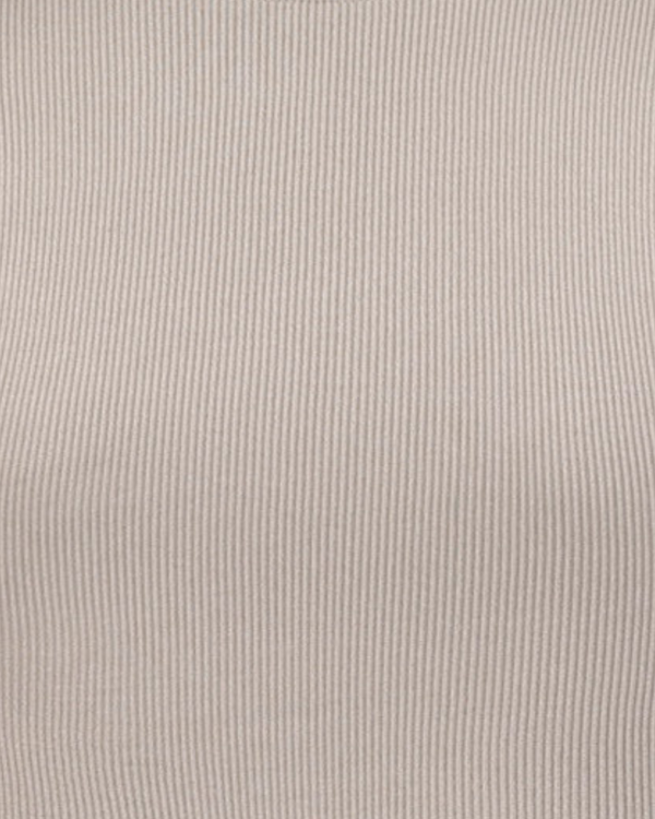Prism EVOKE Ribbed Long-Sleeve Crop Top | Taupe