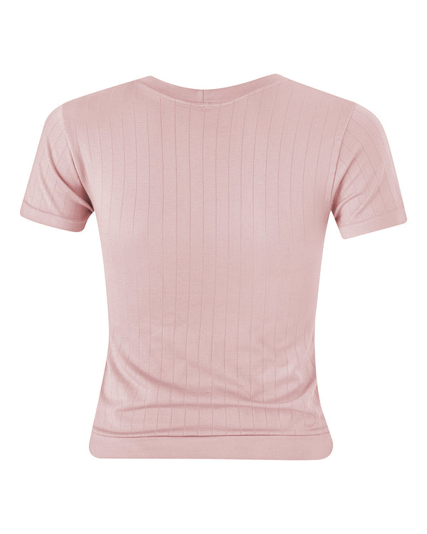 Prism FLAT RIBBED SAPIENT T-Shirt | Blush