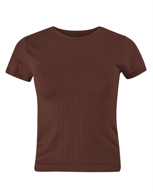 prism FLAT RIBBED SAPIENT T-Shirt | Maroon
