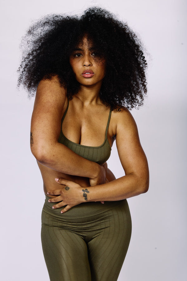 Prism FLAT RIBBED SINCERE Bra Top | Olive