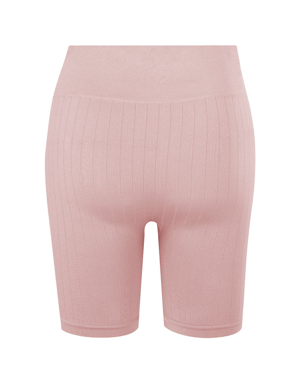 Prism FLUID Flat Ribbed Shorts | Blush