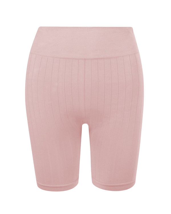 prism FLUID Flat Ribbed Shorts | Blush
