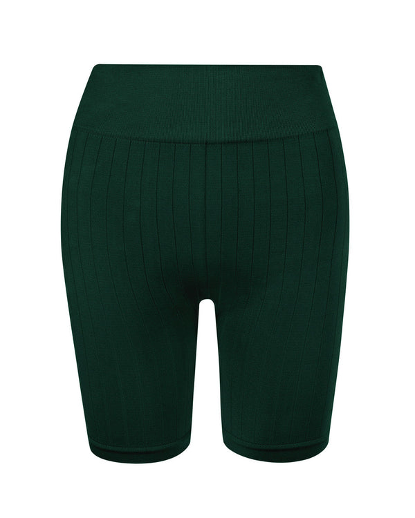 prism FLUID Flat Ribbed Shorts | Dark Green